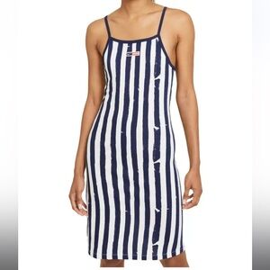 Nike Femme Americana Cami striped Dress Midnight Navy White Size M